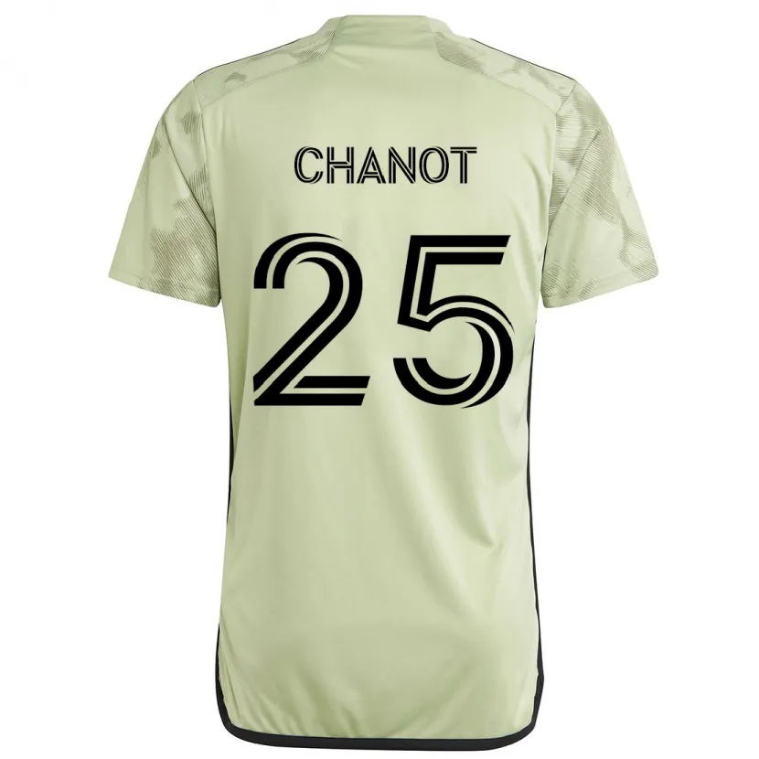 Danxen Niño Camiseta Maxime Chanot #25 Verde Claro 2ª Equipación 2024/25 La Camisa