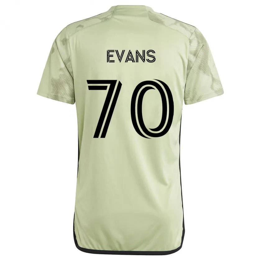 Danxen Niño Camiseta Matthew Evans #70 Verde Claro 2ª Equipación 2024/25 La Camisa