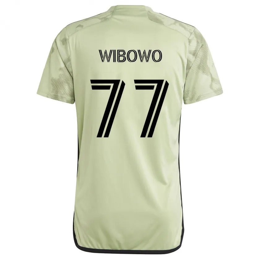 Danxen Niño Camiseta Adrian Wibowo #77 Verde Claro 2ª Equipación 2024/25 La Camisa