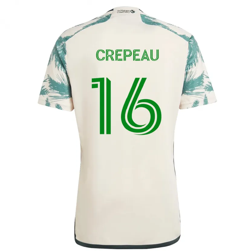 Danxen Niño Camiseta Maxime Crépeau #16 Beige Marrón 2ª Equipación 2024/25 La Camisa