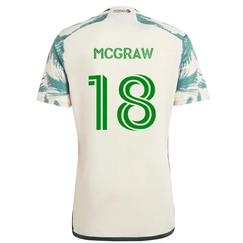 Danxen Niño Camiseta Zac Mcgraw #18 Beige Marrón 2ª Equipación 2024/25 La Camisa