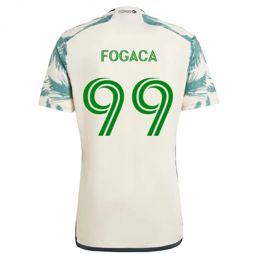 Danxen Niño Camiseta Nathan Fogaça #99 Beige Marrón 2ª Equipación 2024/25 La Camisa