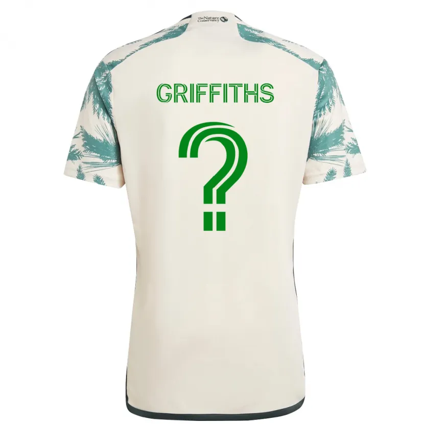 Danxen Niño Camiseta Reo Griffiths #0 Beige Marrón 2ª Equipación 2024/25 La Camisa