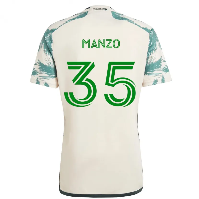 Danxen Niño Camiseta Alexis Manzo #35 Beige Marrón 2ª Equipación 2024/25 La Camisa