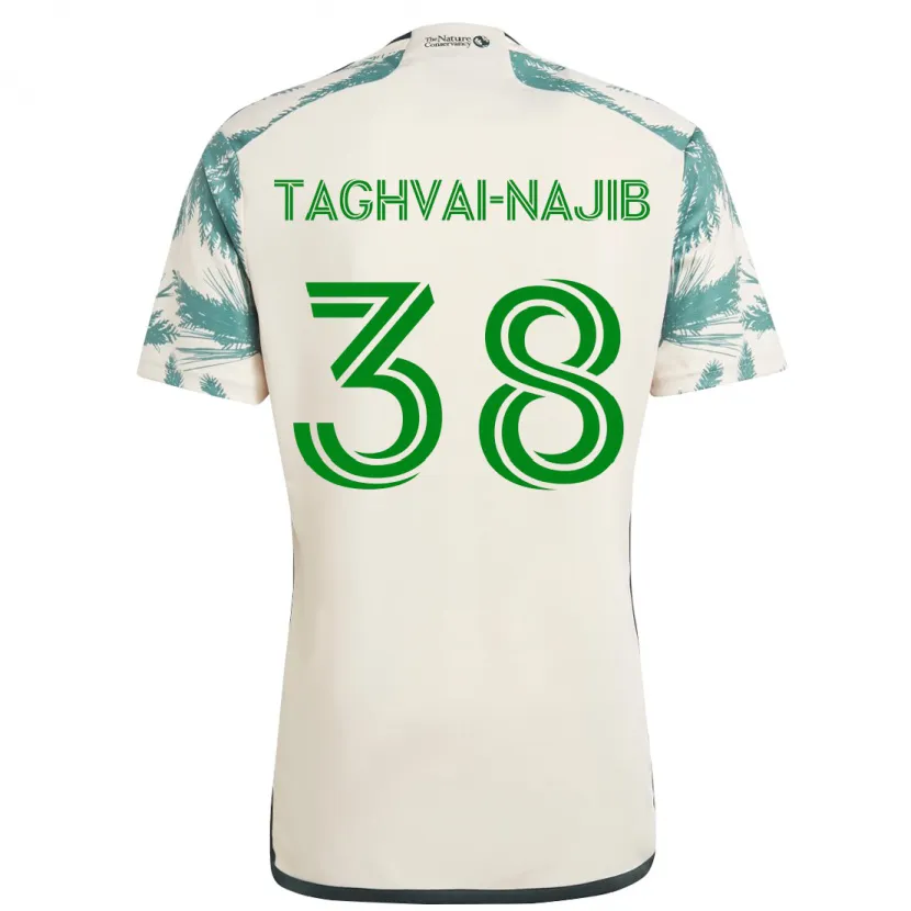 Danxen Niño Camiseta Braxton Taghvai-Najib #38 Beige Marrón 2ª Equipación 2024/25 La Camisa