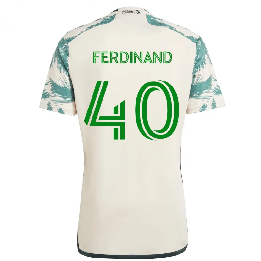 Danxen Niño Camiseta Keesean Ferdinand #40 Beige Marrón 2ª Equipación 2024/25 La Camisa