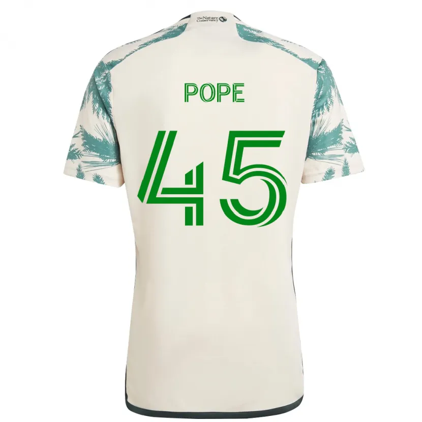 Danxen Niño Camiseta Blake Pope #45 Beige Marrón 2ª Equipación 2024/25 La Camisa