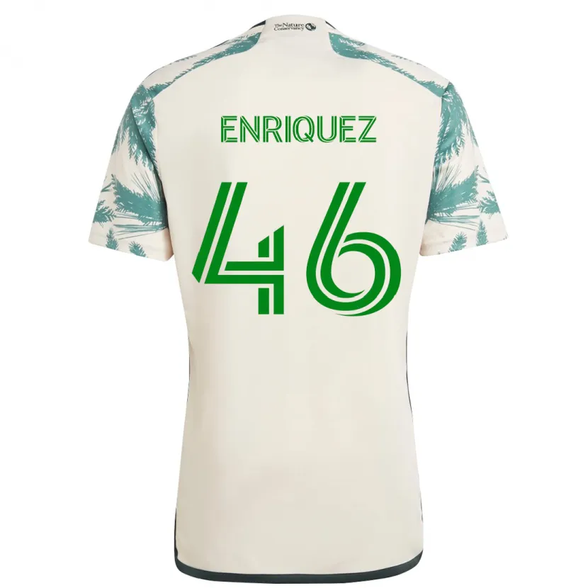 Danxen Niño Camiseta Adolfo Enriquez #46 Beige Marrón 2ª Equipación 2024/25 La Camisa