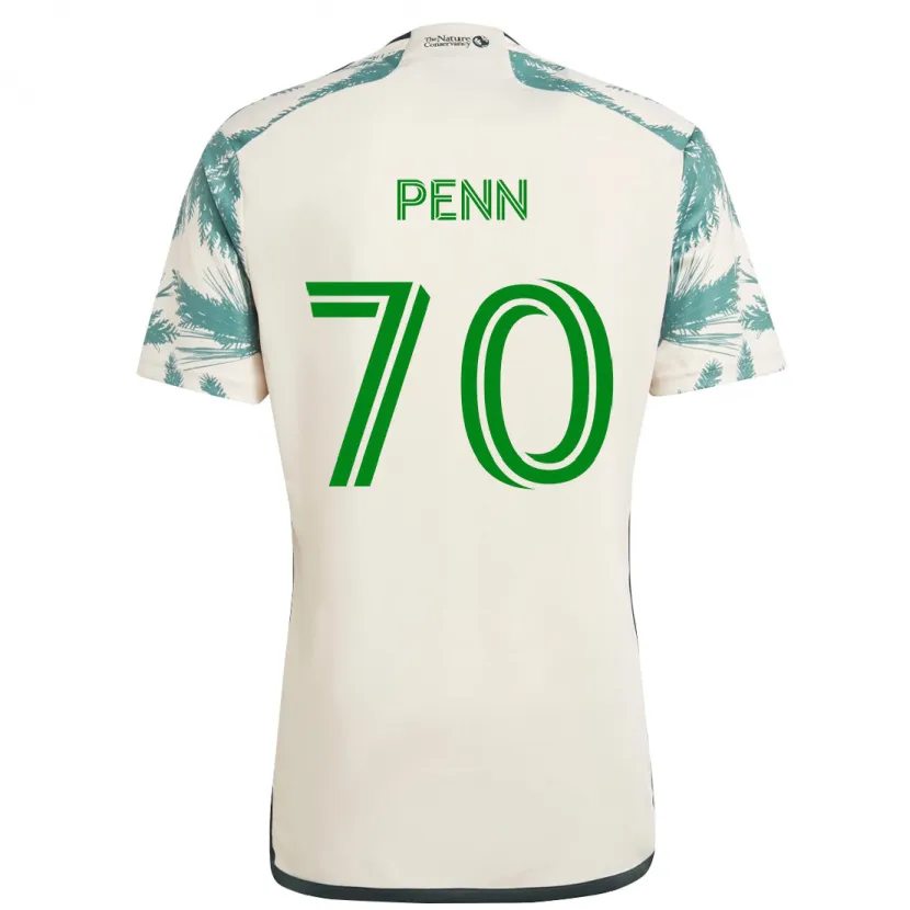 Danxen Niño Camiseta Josh Penn #70 Beige Marrón 2ª Equipación 2024/25 La Camisa