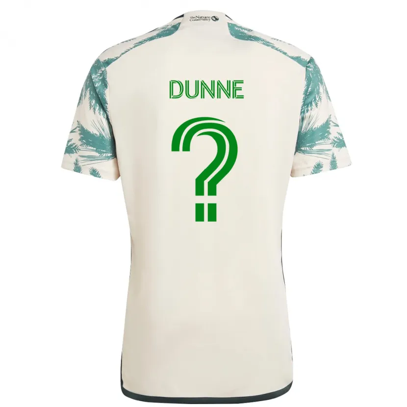 Danxen Niño Camiseta Michael Dunne #0 Beige Marrón 2ª Equipación 2024/25 La Camisa