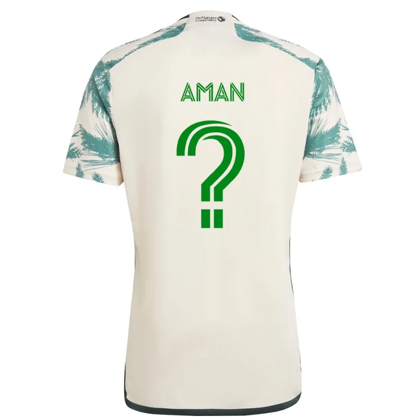 Danxen Niño Camiseta Cole Aman #0 Beige Marrón 2ª Equipación 2024/25 La Camisa