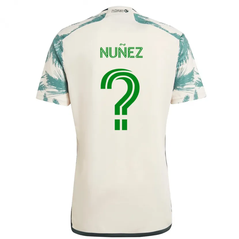 Danxen Niño Camiseta Daniel Nuñez #0 Beige Marrón 2ª Equipación 2024/25 La Camisa