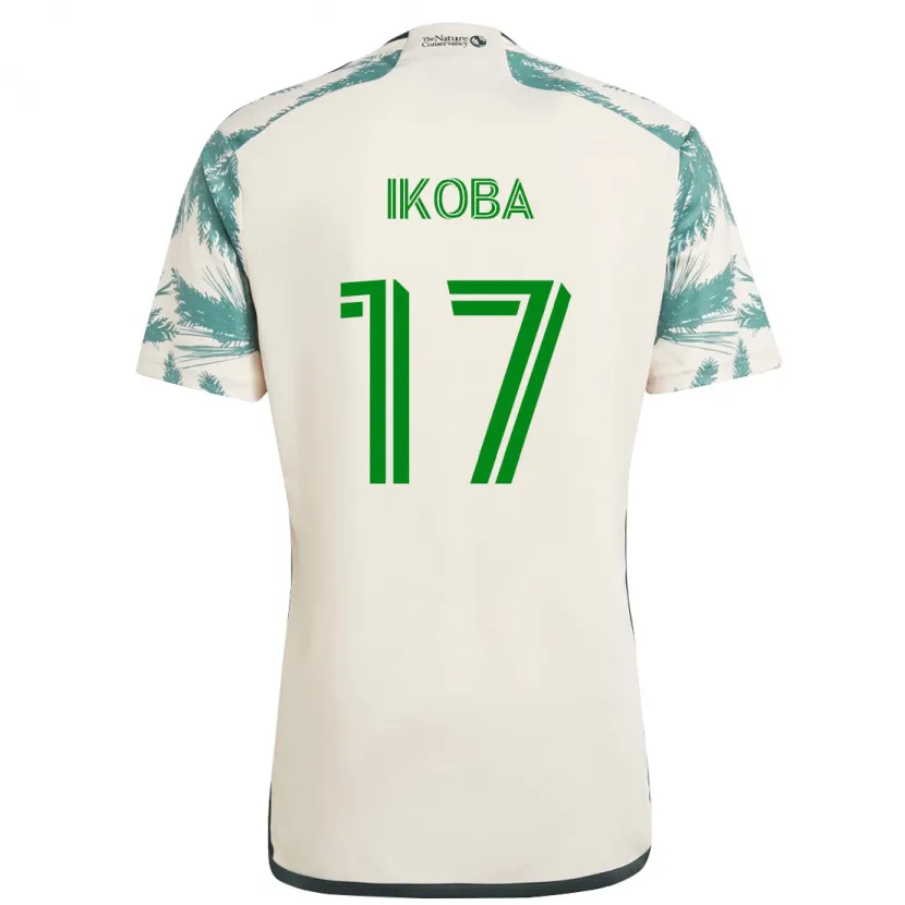 Danxen Niño Camiseta Tega Ikoba #17 Beige Marrón 2ª Equipación 2024/25 La Camisa