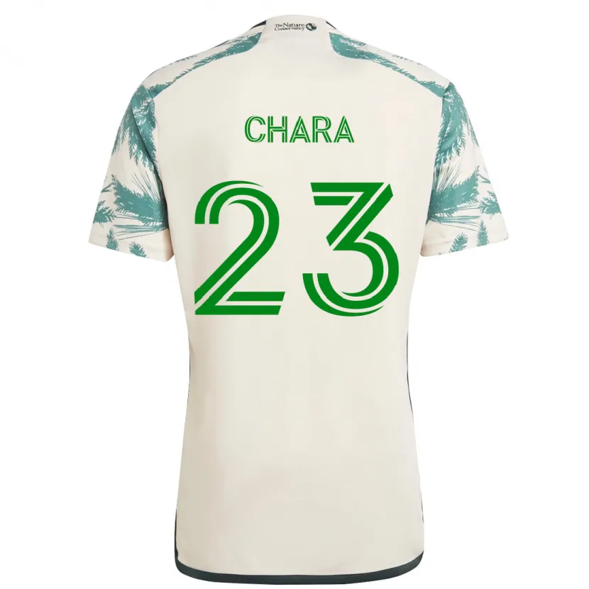 Danxen Niño Camiseta Yimmi Chará #23 Beige Marrón 2ª Equipación 2024/25 La Camisa