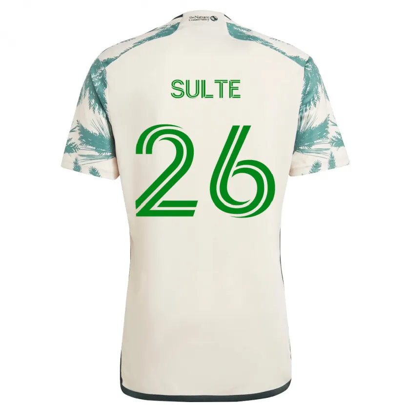 Danxen Niño Camiseta Hunter Sulte #26 Beige Marrón 2ª Equipación 2024/25 La Camisa