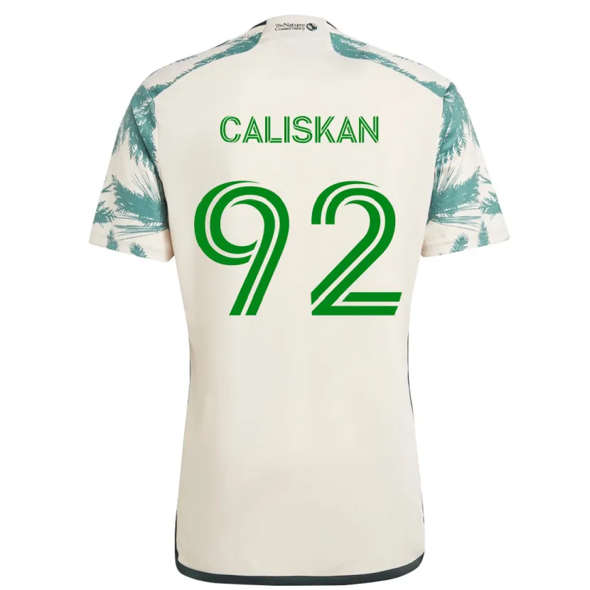 Danxen Niño Camiseta Noel Caliskan #92 Beige Marrón 2ª Equipación 2024/25 La Camisa