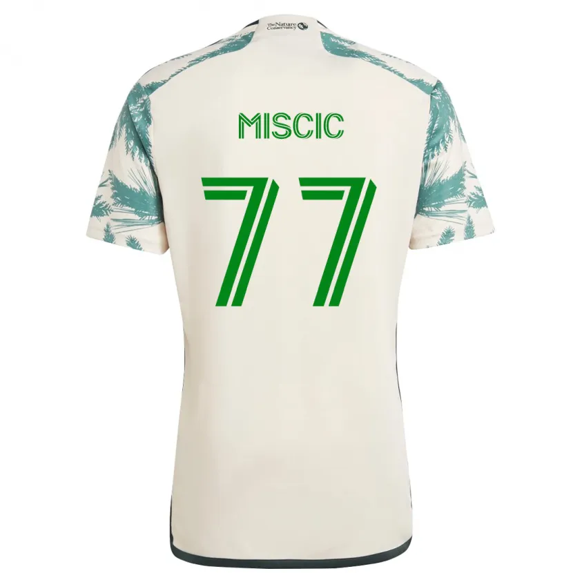 Danxen Niño Camiseta Selmir Miscic #77 Beige Marrón 2ª Equipación 2024/25 La Camisa