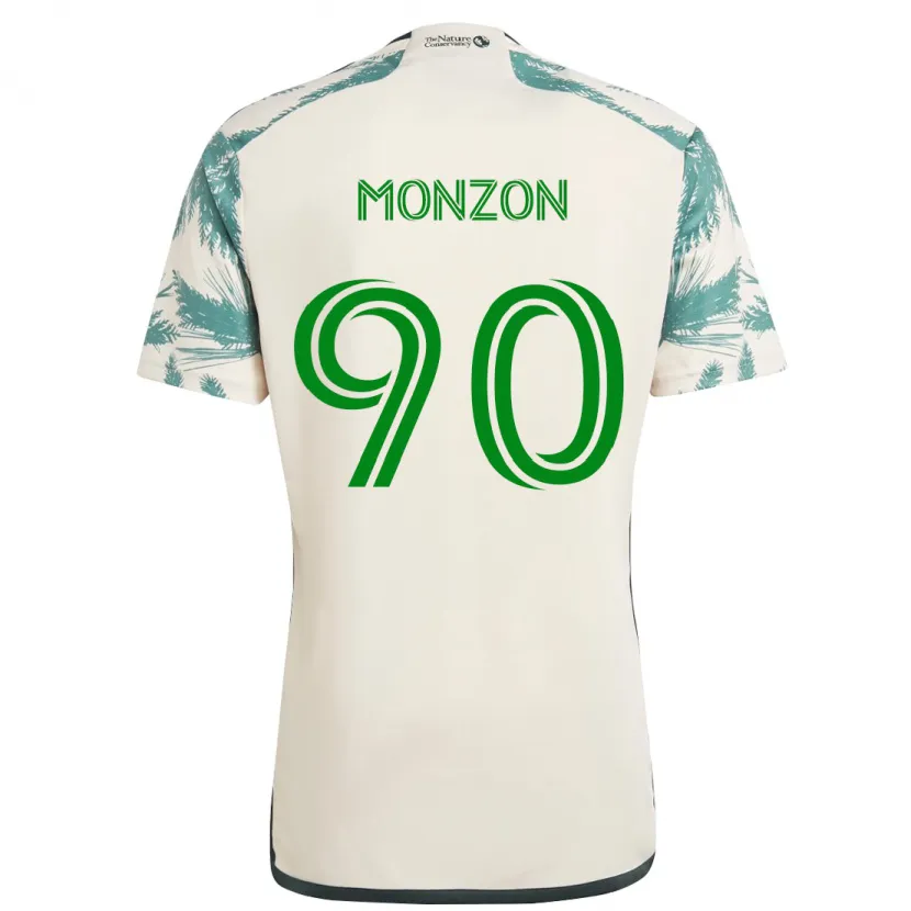 Danxen Niño Camiseta Florián Monzón #90 Beige Marrón 2ª Equipación 2024/25 La Camisa