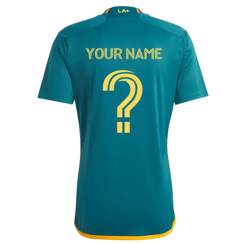 Danxen Niño Camiseta Su Nombre #0 Verde Amarillo 2ª Equipación 2024/25 La Camisa