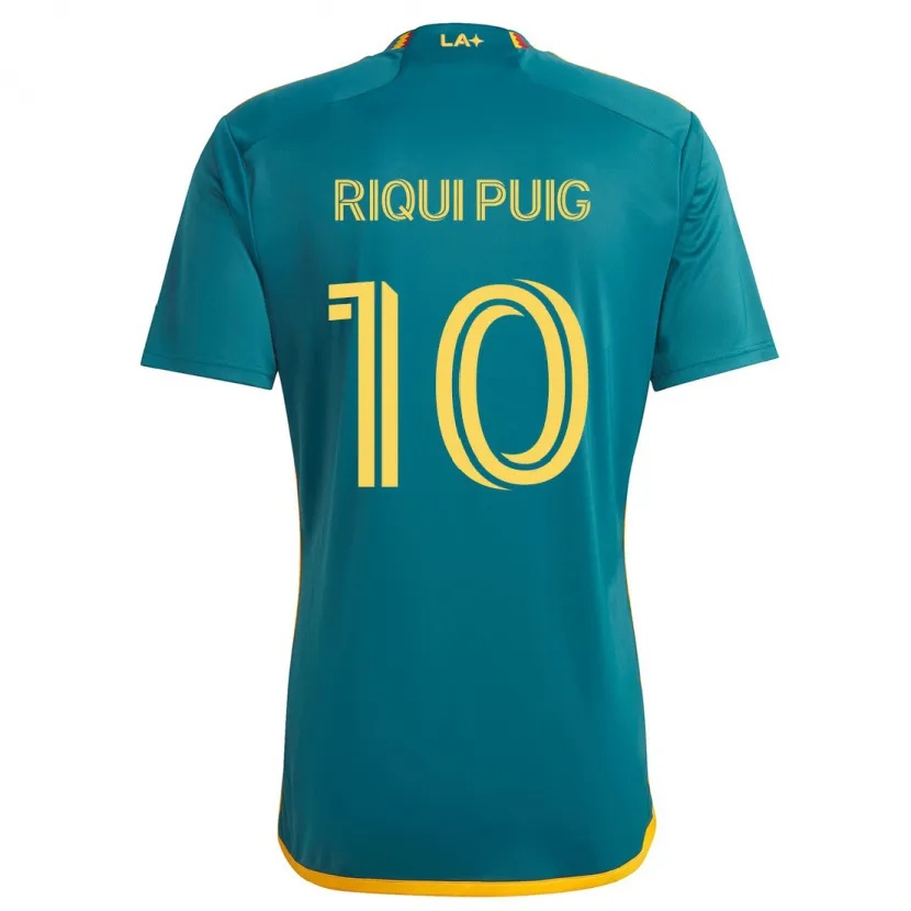 Danxen Niño Camiseta Riqui Puig #10 Verde Amarillo 2ª Equipación 2024/25 La Camisa