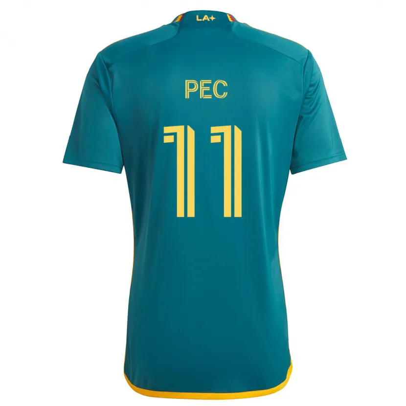 Danxen Niño Camiseta Gabriel Pec #11 Verde Amarillo 2ª Equipación 2024/25 La Camisa