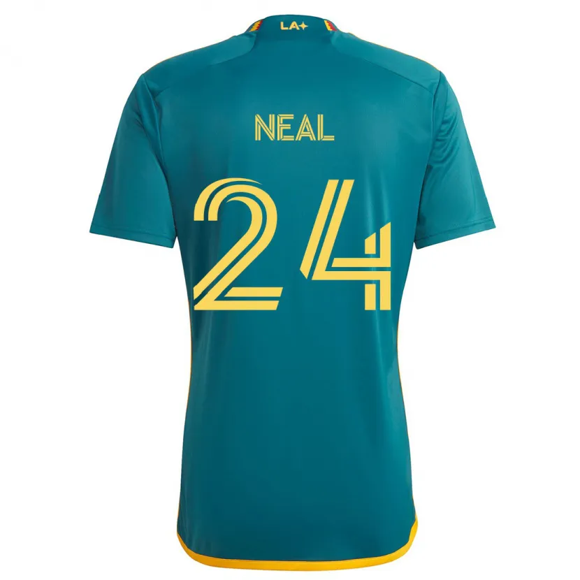 Danxen Niño Camiseta Jalen Neal #24 Verde Amarillo 2ª Equipación 2024/25 La Camisa