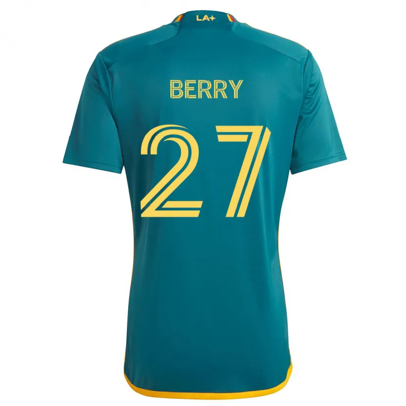 Danxen Niño Camiseta Miguel Berry #27 Verde Amarillo 2ª Equipación 2024/25 La Camisa