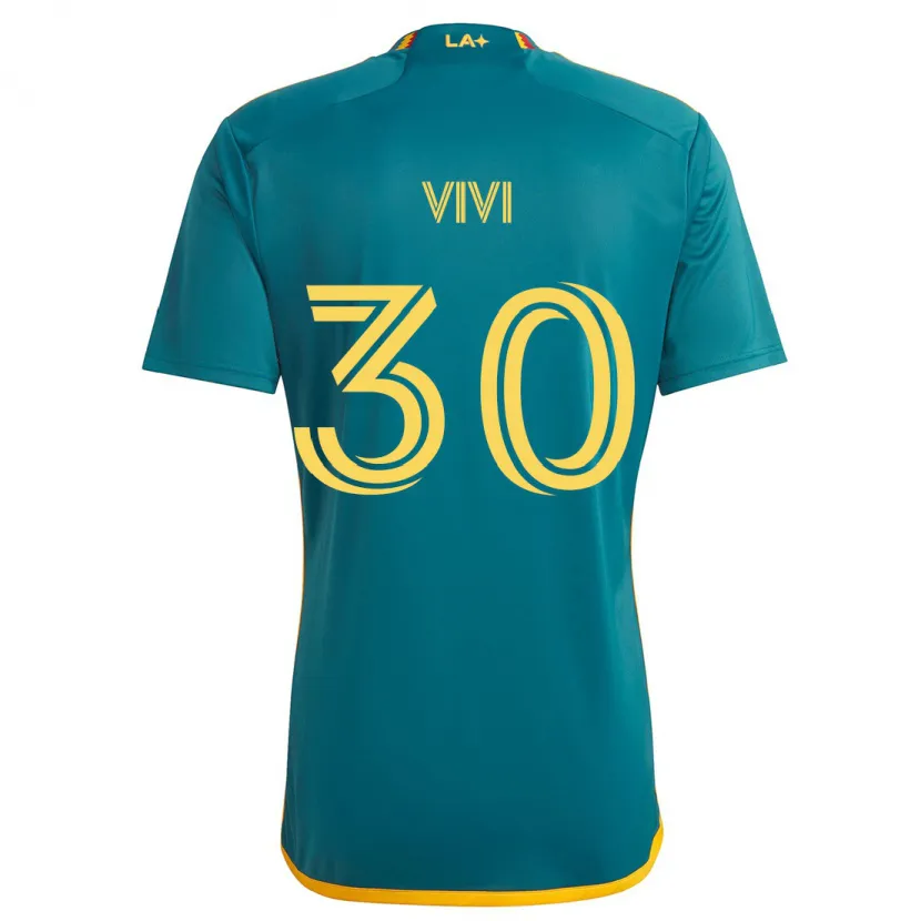 Danxen Niño Camiseta Gino Vivi #30 Verde Amarillo 2ª Equipación 2024/25 La Camisa