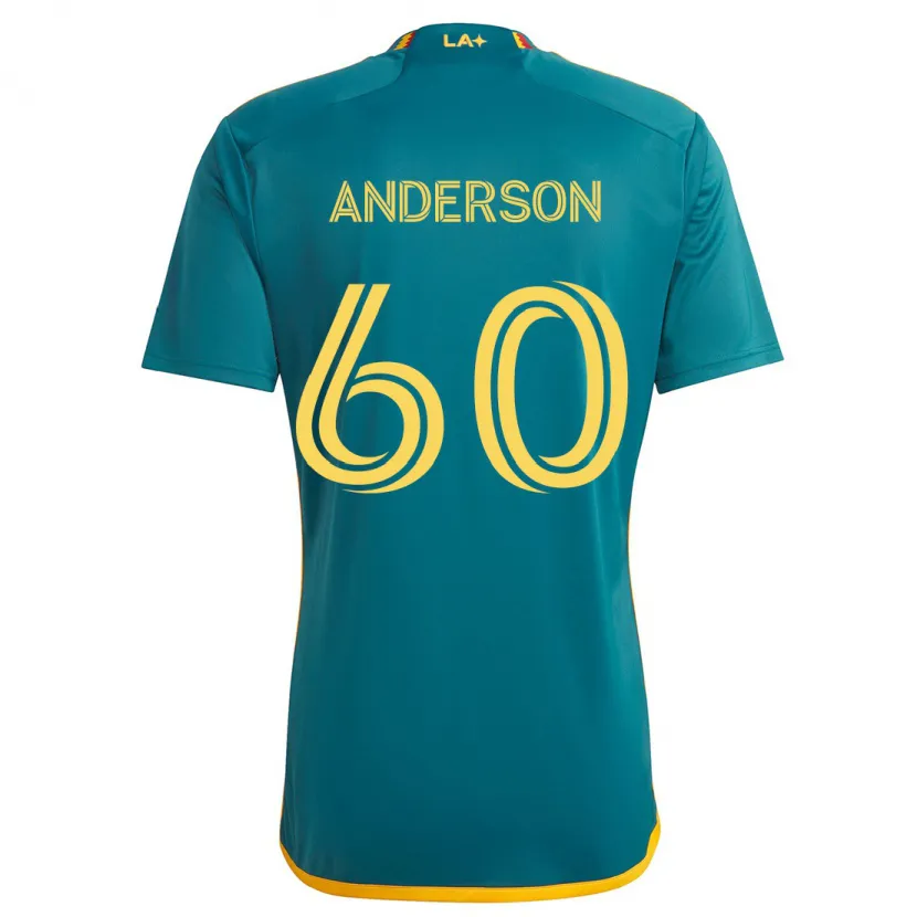 Danxen Niño Camiseta Nolan Anderson #60 Verde Amarillo 2ª Equipación 2024/25 La Camisa