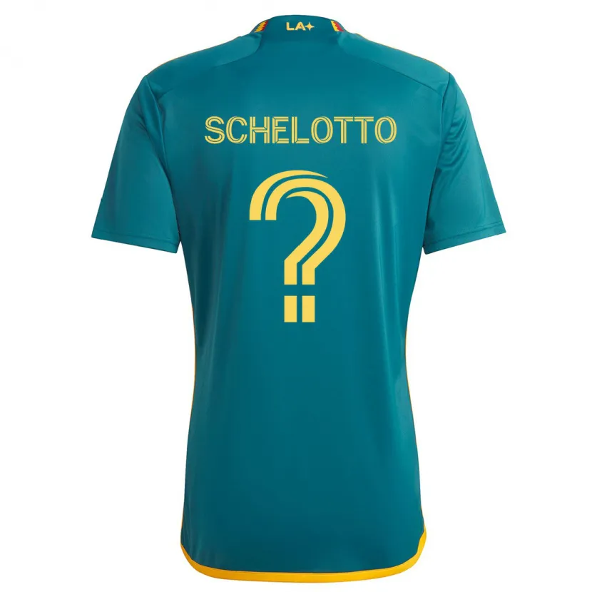 Danxen Niño Camiseta Nicolas Barros Schelotto #0 Verde Amarillo 2ª Equipación 2024/25 La Camisa