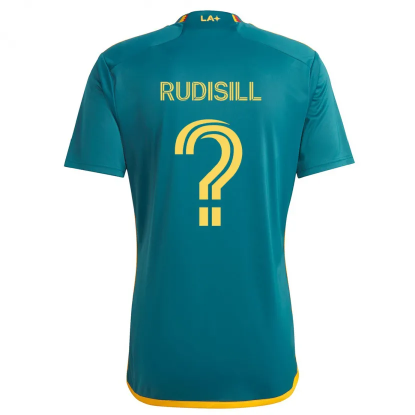 Danxen Niño Camiseta Paulo Rudisill #0 Verde Amarillo 2ª Equipación 2024/25 La Camisa