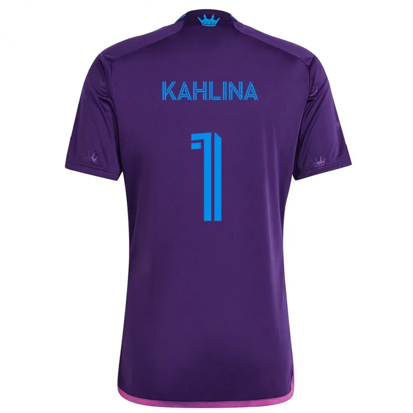 Danxen Niño Camiseta Kristijan Kahlina #1 Azul Morado 2ª Equipación 2024/25 La Camisa