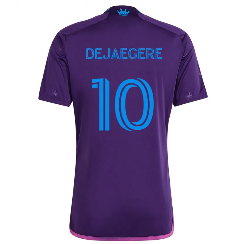 Danxen Niño Camiseta Brecht Dejaegere #10 Azul Morado 2ª Equipación 2024/25 La Camisa