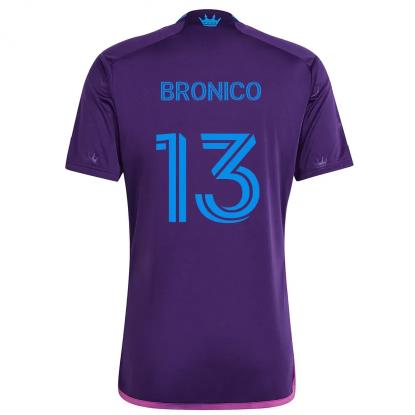 Danxen Niño Camiseta Brandt Bronico #13 Azul Morado 2ª Equipación 2024/25 La Camisa