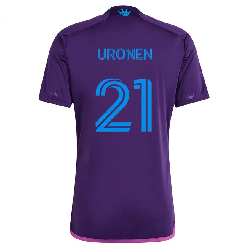 Danxen Niño Camiseta Jere Uronen #21 Azul Morado 2ª Equipación 2024/25 La Camisa