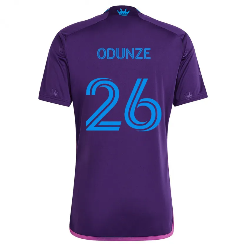 Danxen Niño Camiseta Chituru Odunze #26 Azul Morado 2ª Equipación 2024/25 La Camisa