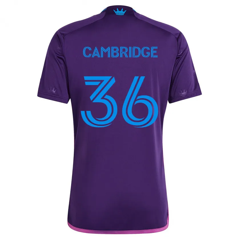 Danxen Niño Camiseta Brandon Cambridge #36 Azul Morado 2ª Equipación 2024/25 La Camisa