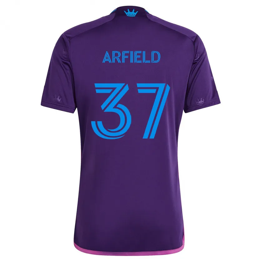 Danxen Niño Camiseta Scott Arfield #37 Azul Morado 2ª Equipación 2024/25 La Camisa