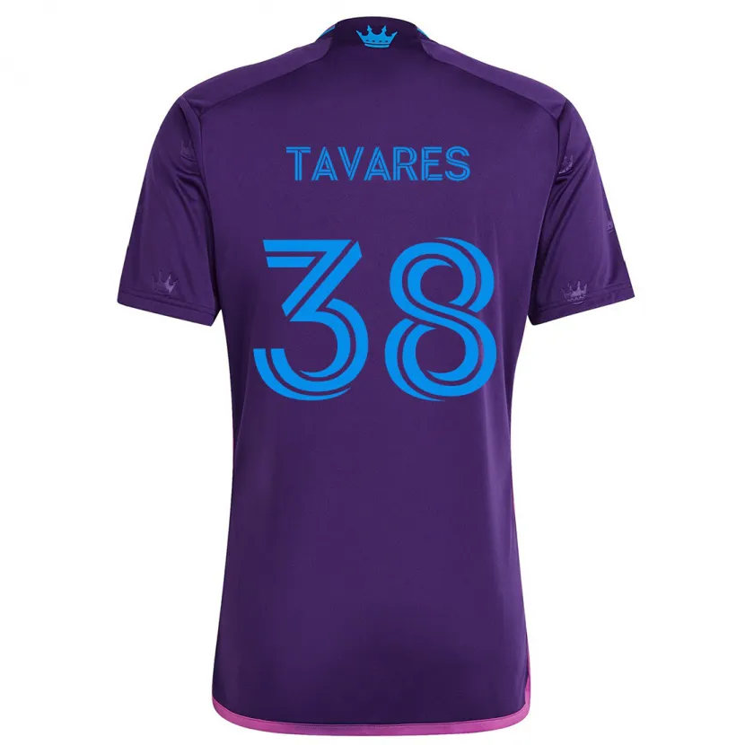 Danxen Niño Camiseta Iuri Tavares #38 Azul Morado 2ª Equipación 2024/25 La Camisa