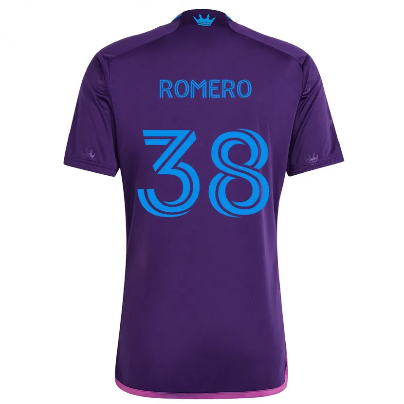 Danxen Niño Camiseta Brian Romero #38 Azul Morado 2ª Equipación 2024/25 La Camisa