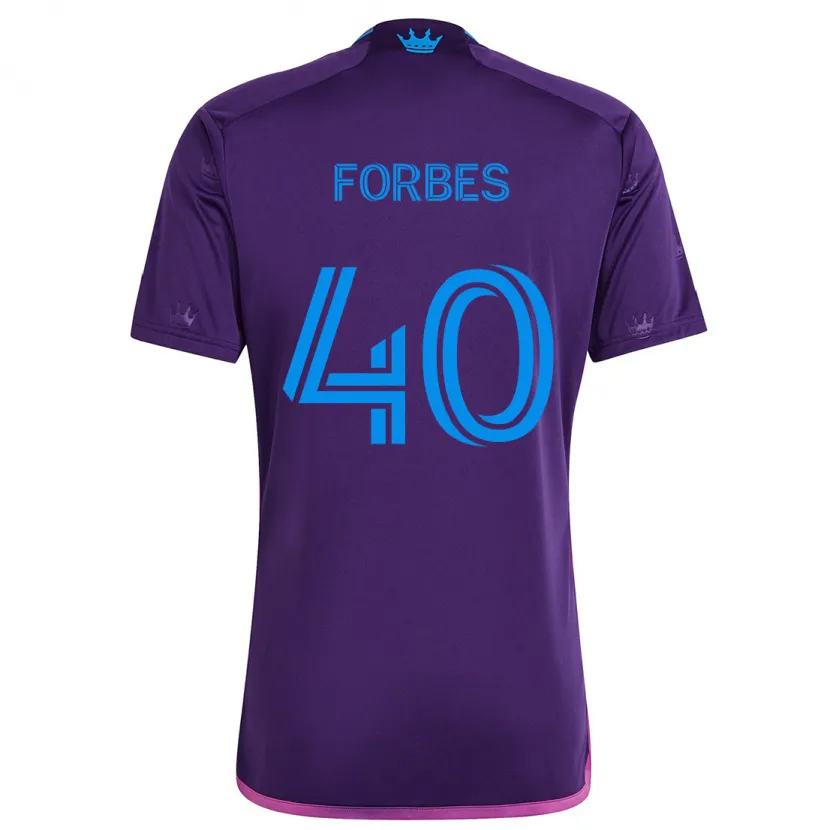 Danxen Niño Camiseta Jahlane Forbes #40 Azul Morado 2ª Equipación 2024/25 La Camisa