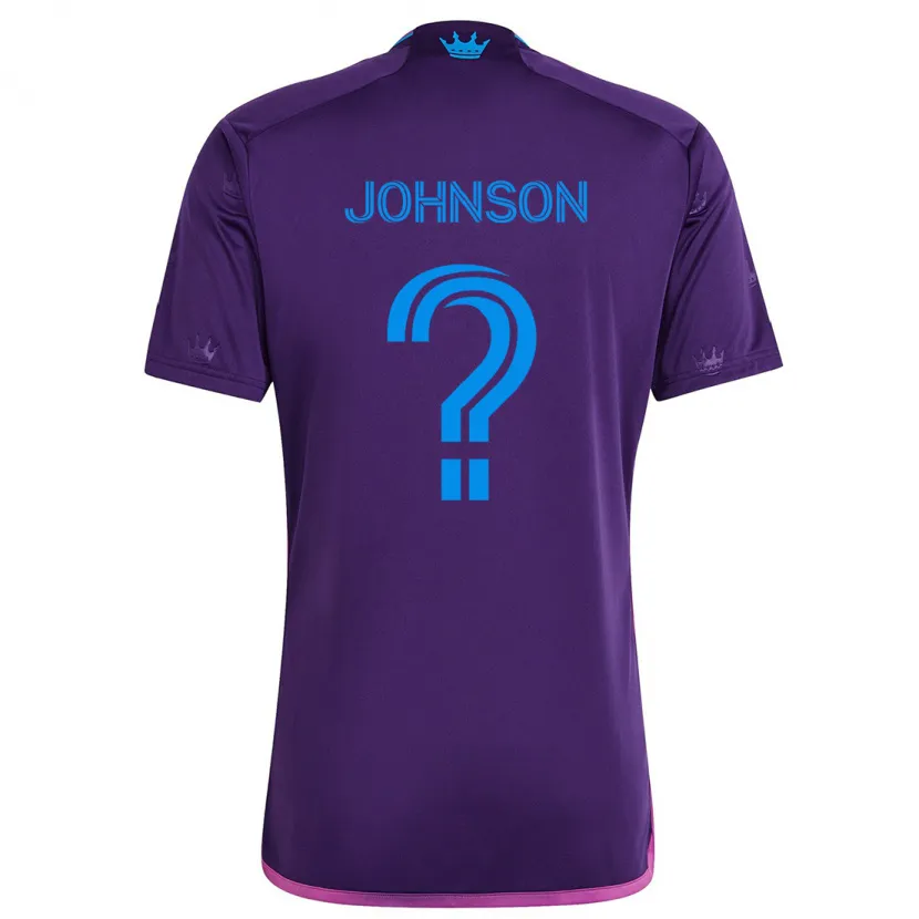 Danxen Niño Camiseta Tate Johnson #0 Azul Morado 2ª Equipación 2024/25 La Camisa