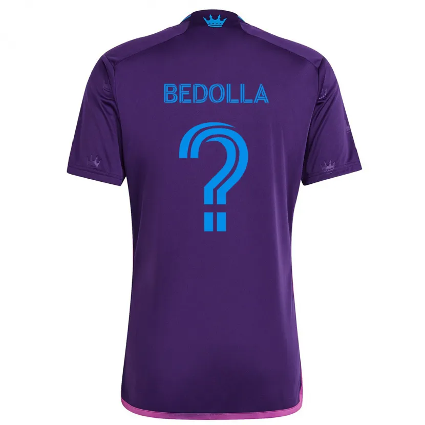 Danxen Niño Camiseta Brando Bedolla #0 Azul Morado 2ª Equipación 2024/25 La Camisa