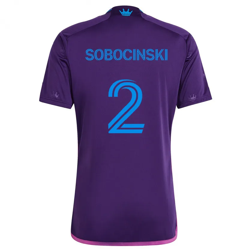 Danxen Niño Camiseta Jan Sobocinski #2 Azul Morado 2ª Equipación 2024/25 La Camisa