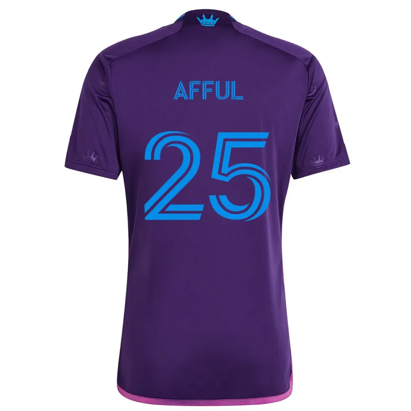 Danxen Niño Camiseta Harrison Afful #25 Azul Morado 2ª Equipación 2024/25 La Camisa