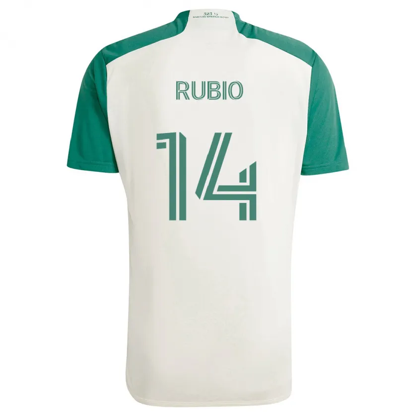 Danxen Niño Camiseta Diego Rubio #14 Colores Tostados Verde 2ª Equipación 2024/25 La Camisa