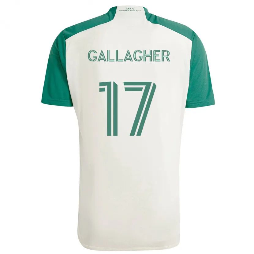 Danxen Niño Camiseta Jon Gallagher #17 Colores Tostados Verde 2ª Equipación 2024/25 La Camisa