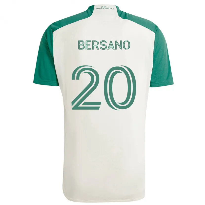 Danxen Niño Camiseta Matt Bersano #20 Colores Tostados Verde 2ª Equipación 2024/25 La Camisa