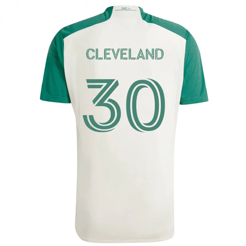 Danxen Niño Camiseta Stefan Cleveland #30 Colores Tostados Verde 2ª Equipación 2024/25 La Camisa