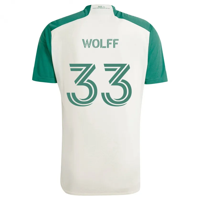 Danxen Niño Camiseta Owen Wolff #33 Colores Tostados Verde 2ª Equipación 2024/25 La Camisa